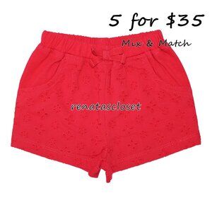 First Impressions Baby Girls' Eyelet Cotton Shorts NWT